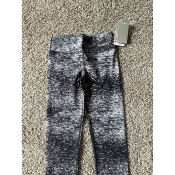 Bench Neutral Grey Black Ankle Leggings Mid Rise Athletic Pull On Size Medium - Picture 5 of 10